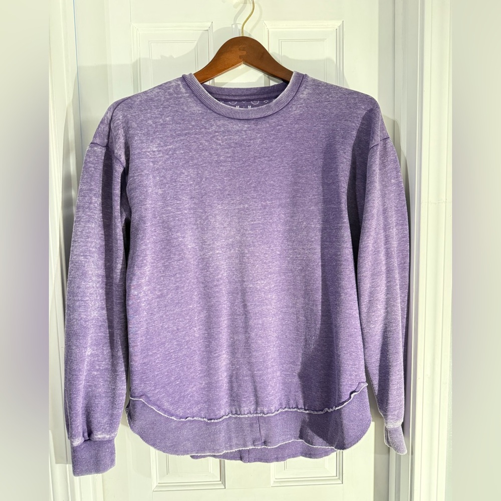 Purple Crewneck women’s sweatshirt fleece like  lining